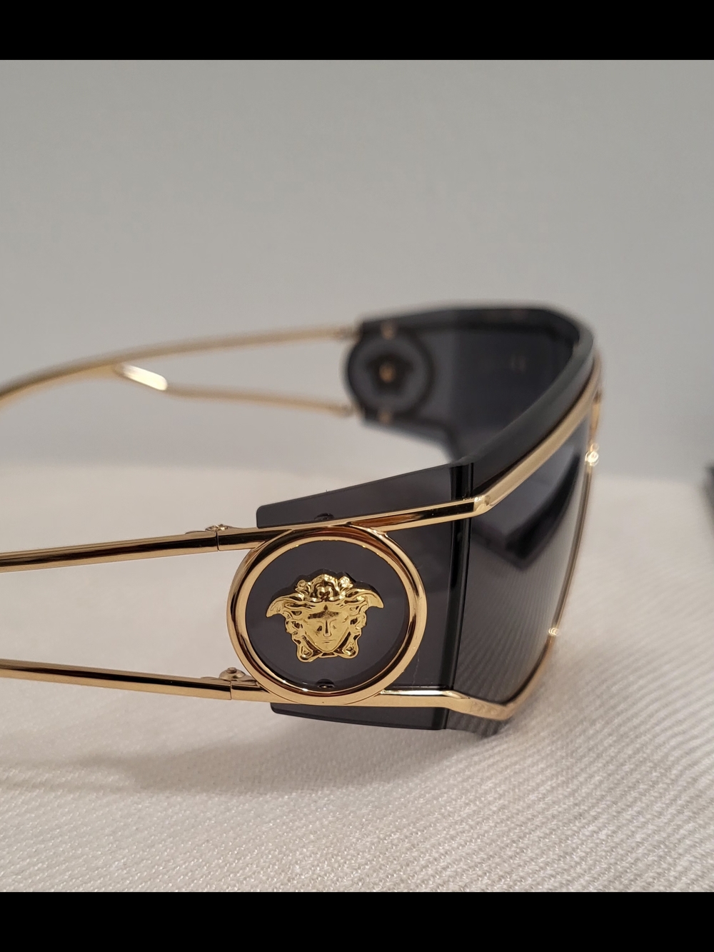 Versace Gold and Brown Designer Slim Temple Eyeglasses - Picture 5 of 12